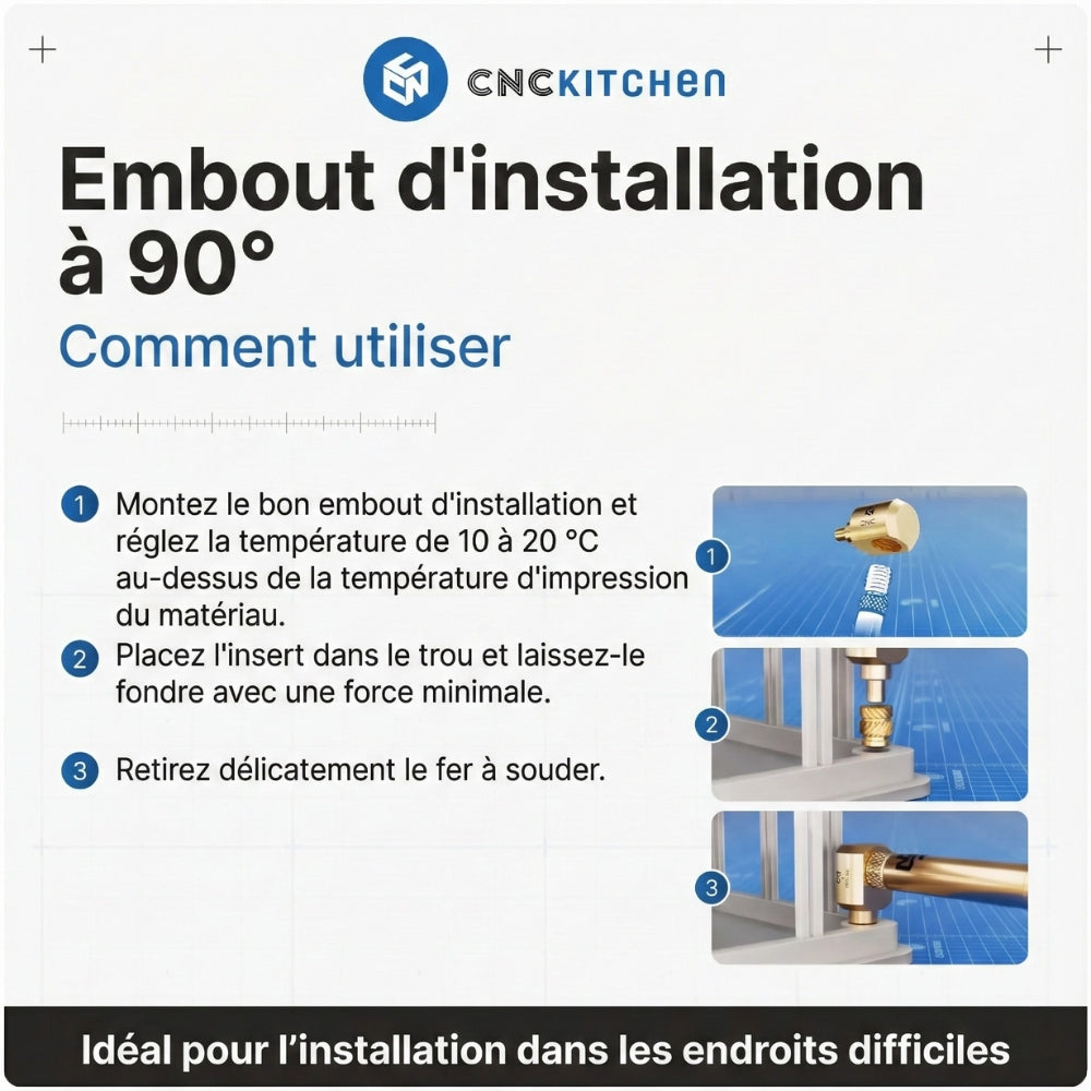 CNC Kitchen - Kit d'Installation à 90° pour Endroits Difficiles d'Accès (Installation Tip SET)