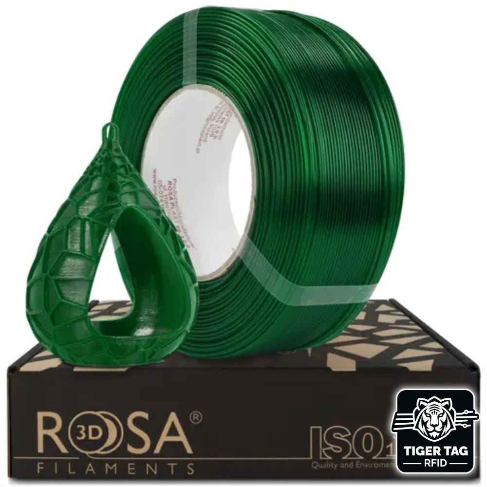 Rosa3D - PETG Standard HS - Vert Bouteille (Bottle Green Tr.) - 1,75 mm - 1 kg Refill RFID TigerTag