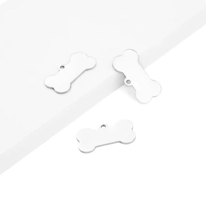 xTool - 10 Médailles de chien en forme d'os - Acier inoxydable