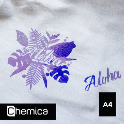 Chemica - Holograflex - Holographique Bleu Bleu - Feuille 30 cm x 20 cm