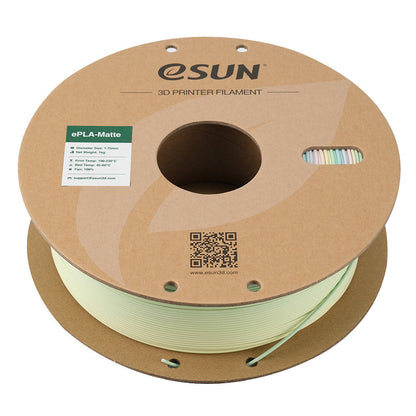 Bobine eSun de ePLA Matte Rainbow - 1kg - Spool couchée