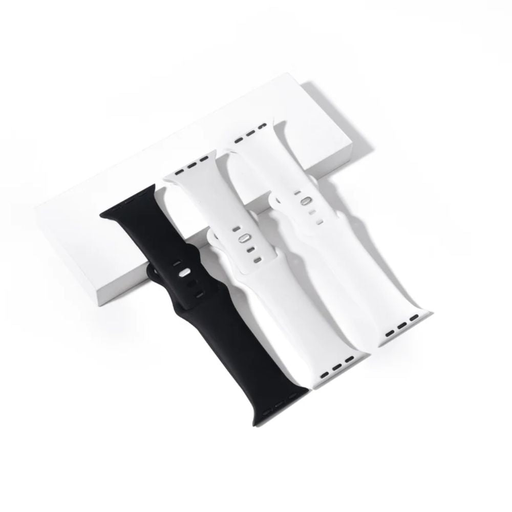 xTool - 3 Bracelets Apple Watch - Noir/Blanc/Gris - 42/44/45/49 mm
