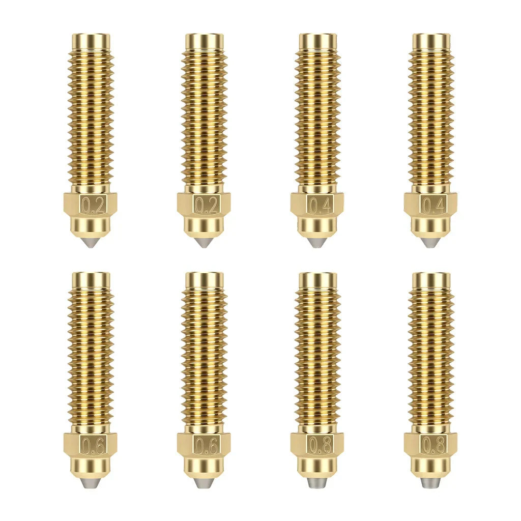 Elegoo - CC/CC2 - Kit de Buses en Laiton et Acier Trempé (Nozzle Kit) - Tailles Multiples - 8 pcs