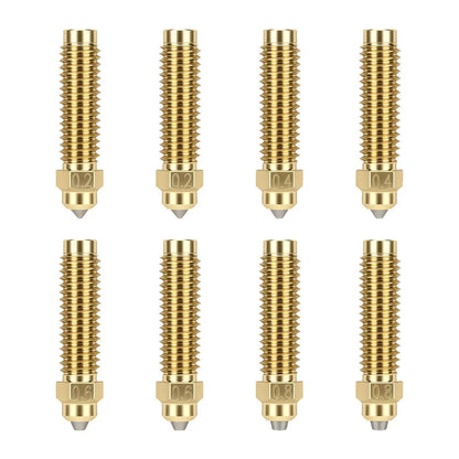 Elegoo - CC/CC2 - Kit de Buses en Laiton et Acier Trempé (Nozzle Kit) - Tailles Multiples - 8 pcs