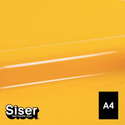 Siser - Basic Flex - Feuille A4 Thermocollant - (A0004) Jaune - 20 x 30 cm