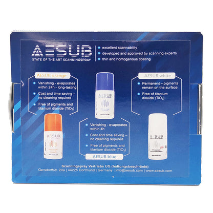 AESUB - Echantillons GRATUITS - Spray Matifiant 35 ml - Bleu/Orange/Blanc