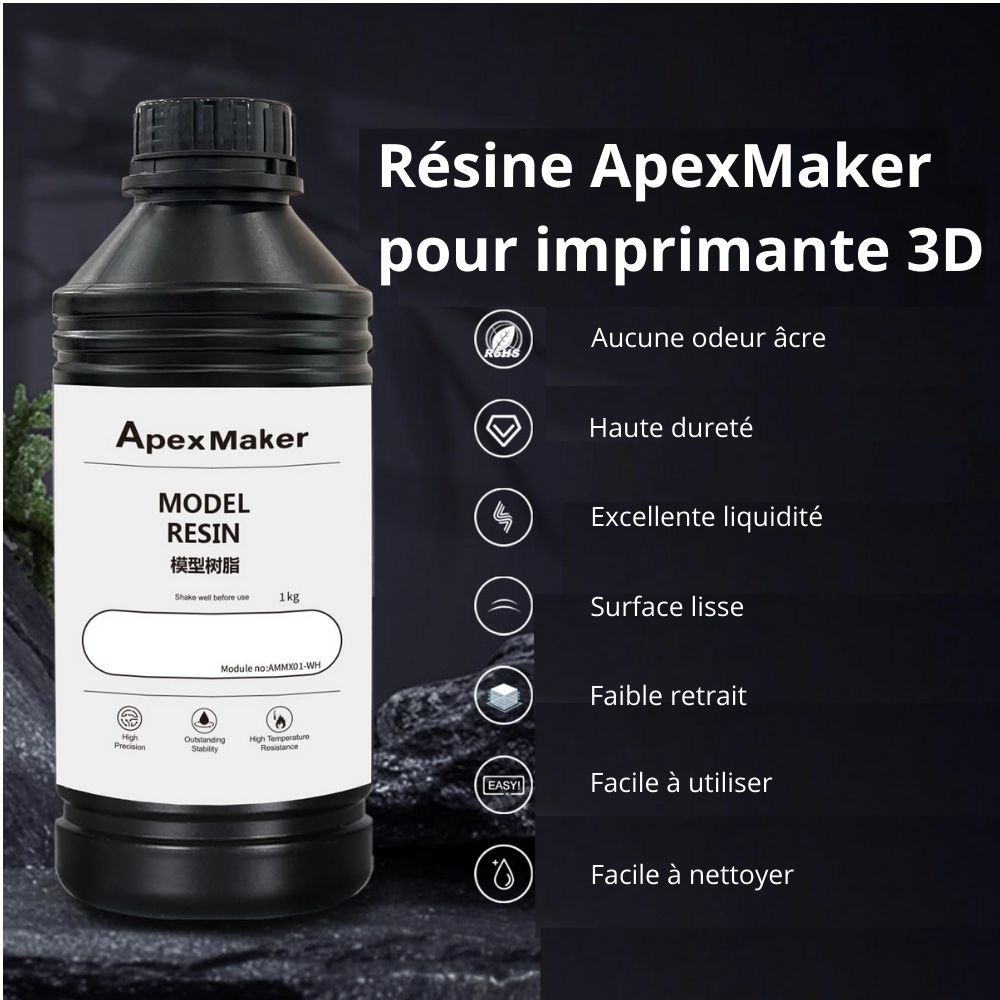 ApexMaker - Résine Standard - Blanc (White) - 1 kg