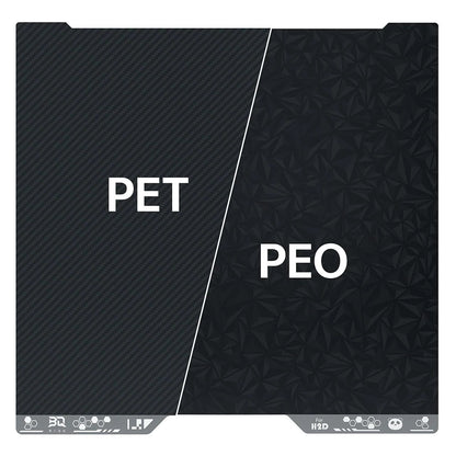 BIQU - Plateau d'impression pour Série H2 Bambu - Double face PEO+PET (PEO+PET Double-Sided Spring Steel Sheet) - 355 x 346 mm