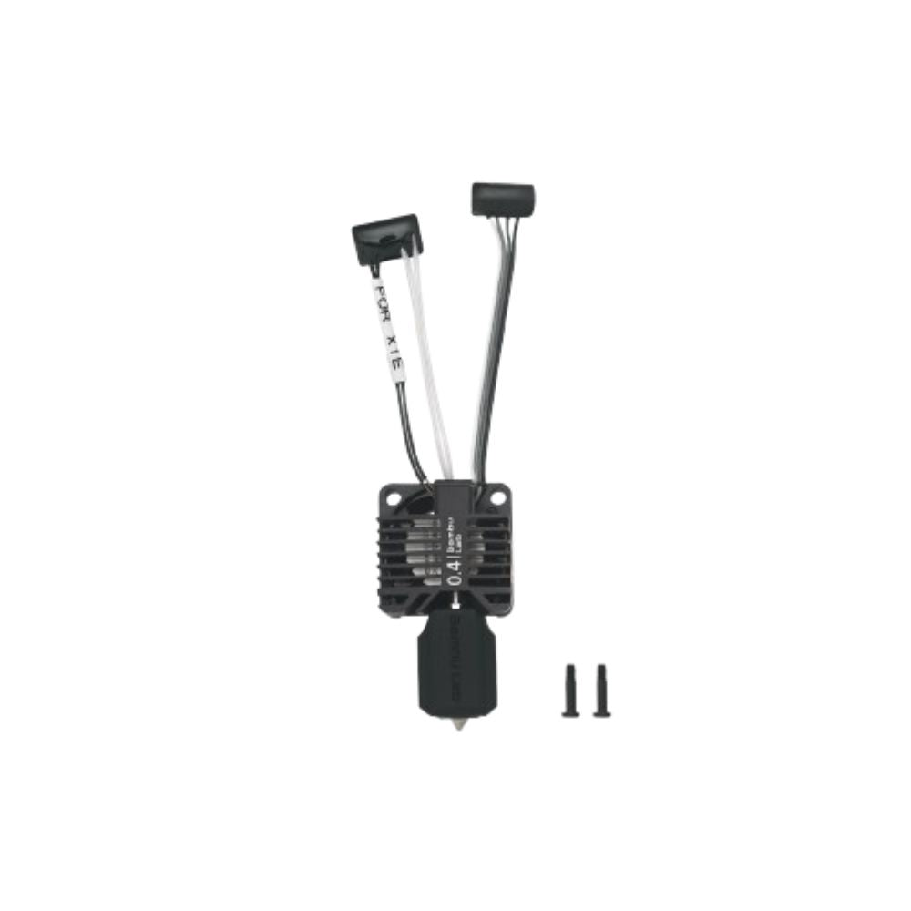 Bambu Lab - Tête d'Extrusion Complète avec Buse en Acier trempé (Complete hotend assembly with hardened steel nozzle) - X1E - 0.4 mm