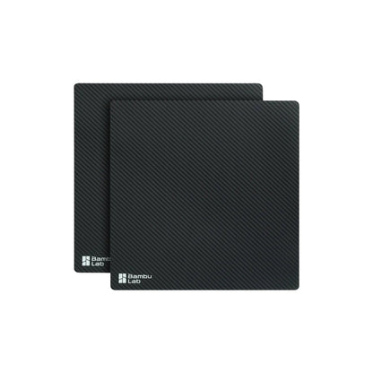 Bambu Lab - A1 Mini - Feuille d'effet 3D Fibre de Carbone (Carbon Fiber   Surface Sheet) - 2 pcs