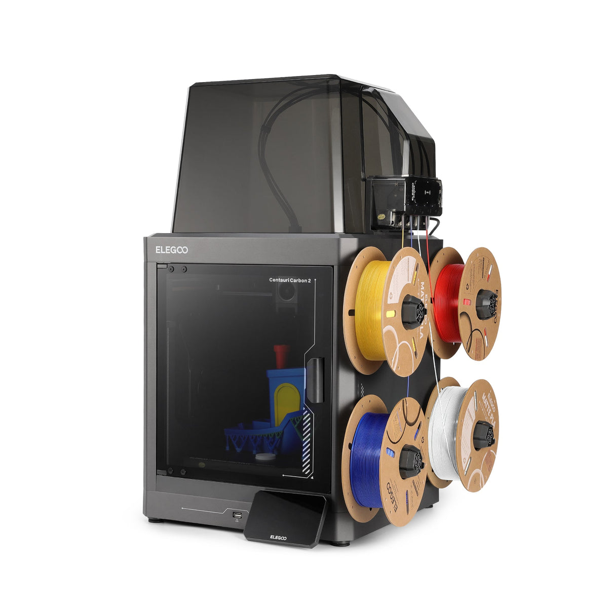 Elegoo - Centauri Carbon 2 Combo - Imprimante 3D avec Multicolore CC2 + CANVAS Entièrement Automatique