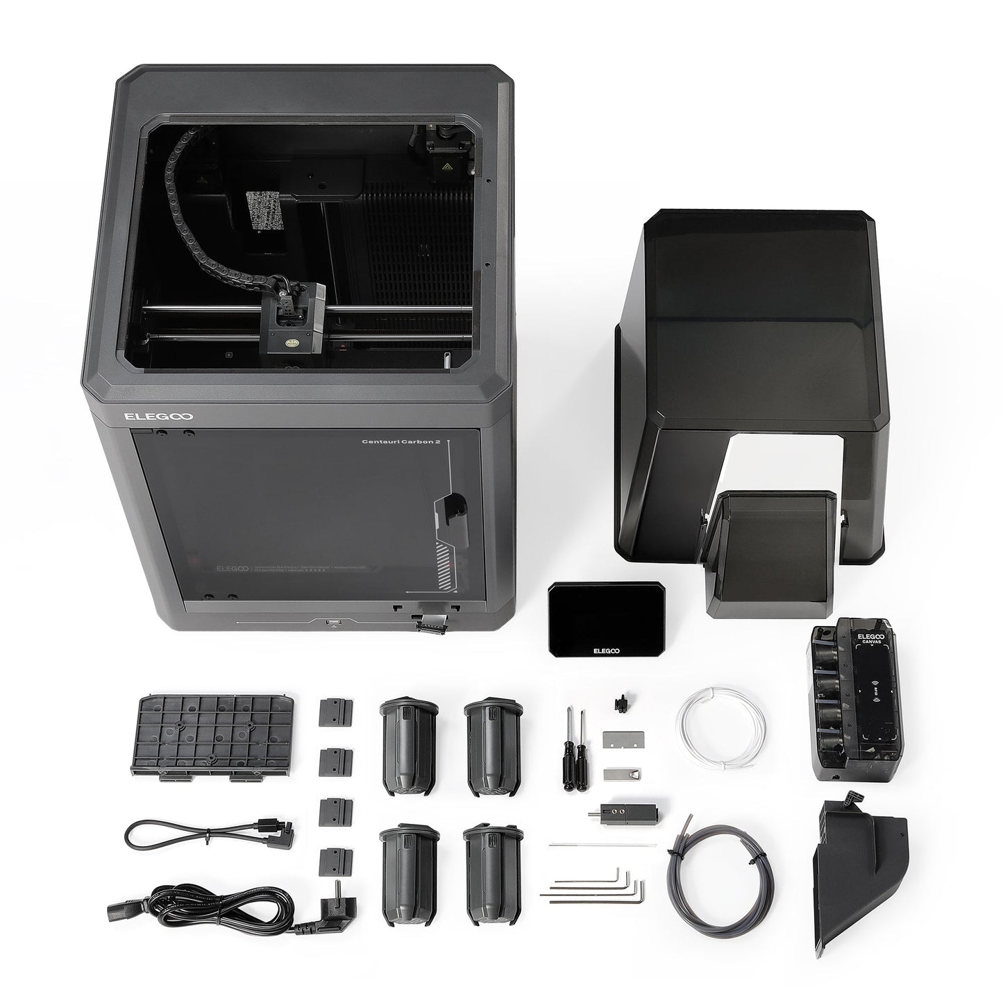 Elegoo - Pack4 x Centauri Carbon 2 Combo - Imprimante 3D avec Multicolore CC2 + CANVAS