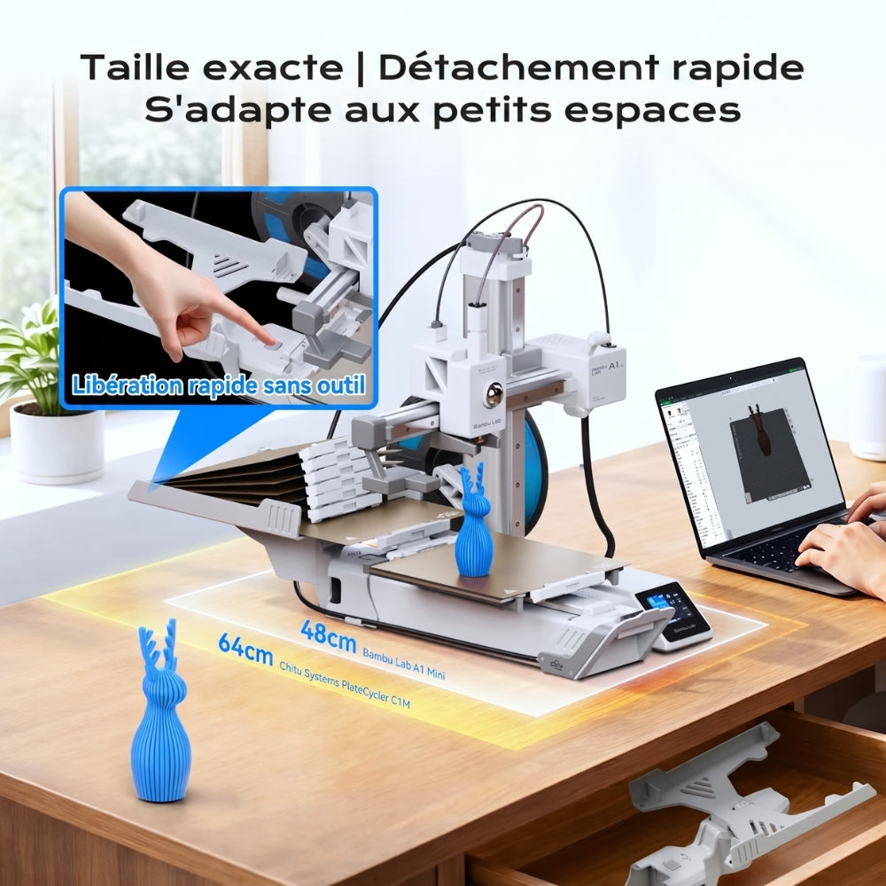 Chitu Systems - PlateCycler C1M - Système de Changement Multi-Plateaux Automatique Bambu Lab A1 Mini