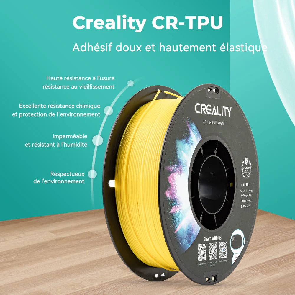 Creality - CR-TPU - Blanc (White) - 1,75 mm - 1 kg