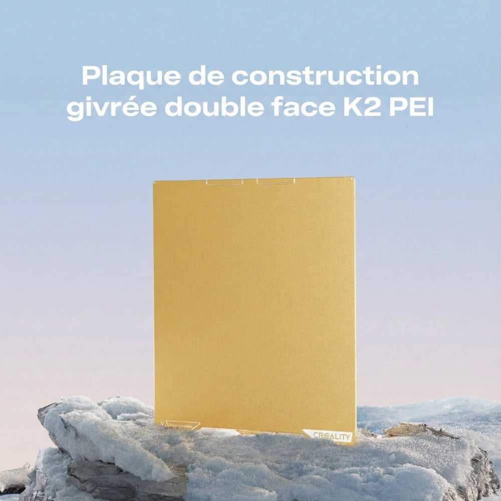 Creality - K2 - Plateau d'impression PEI Double Face Givré
