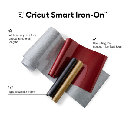 Cricut - Smart Iron-On - Vinyle Thermocollant - Noir pailleté - 33 x 90 cm