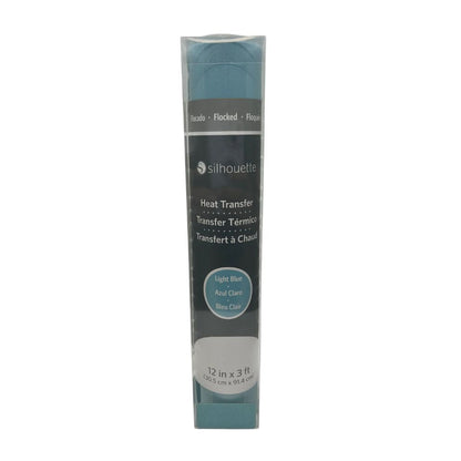 Silhouette - Transfert Textile Velours (Flock) - Bleu Clair (Light Blue) - 30 x 90 cm