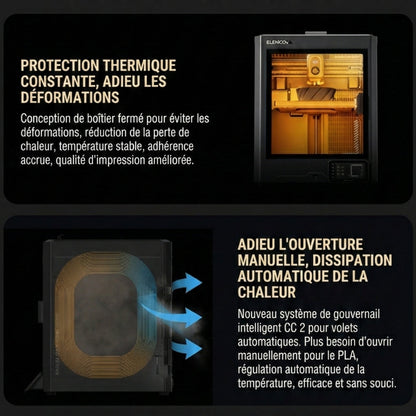 Elegoo - Pack4 x Centauri Carbon 2 Combo - Imprimante 3D avec Multicolore CC2 + CANVAS
