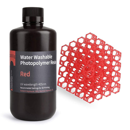Pack ELEGOO - 3x Résine Water Washable - Rouge (Red) - 1 kg