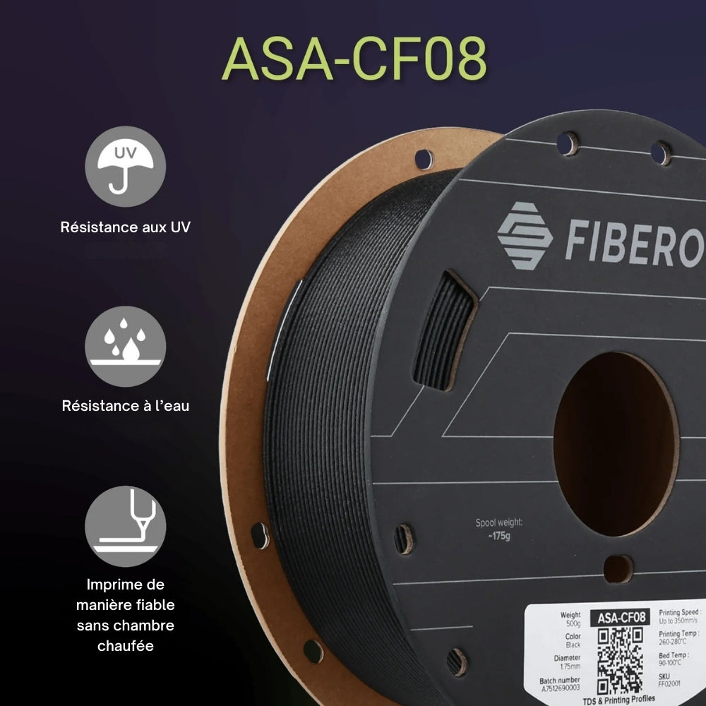 Polymaker - Fiberon - ASA-CF08 Bleu Marine (Navy Blue) - 1.75 mm - 500g