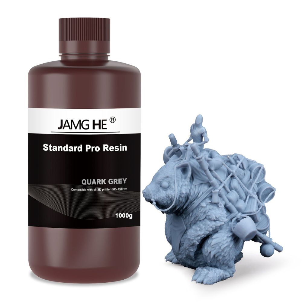 Jamg He - Résine UV Standard Pro 12K - Gris (Quark Grey) - 1 kg