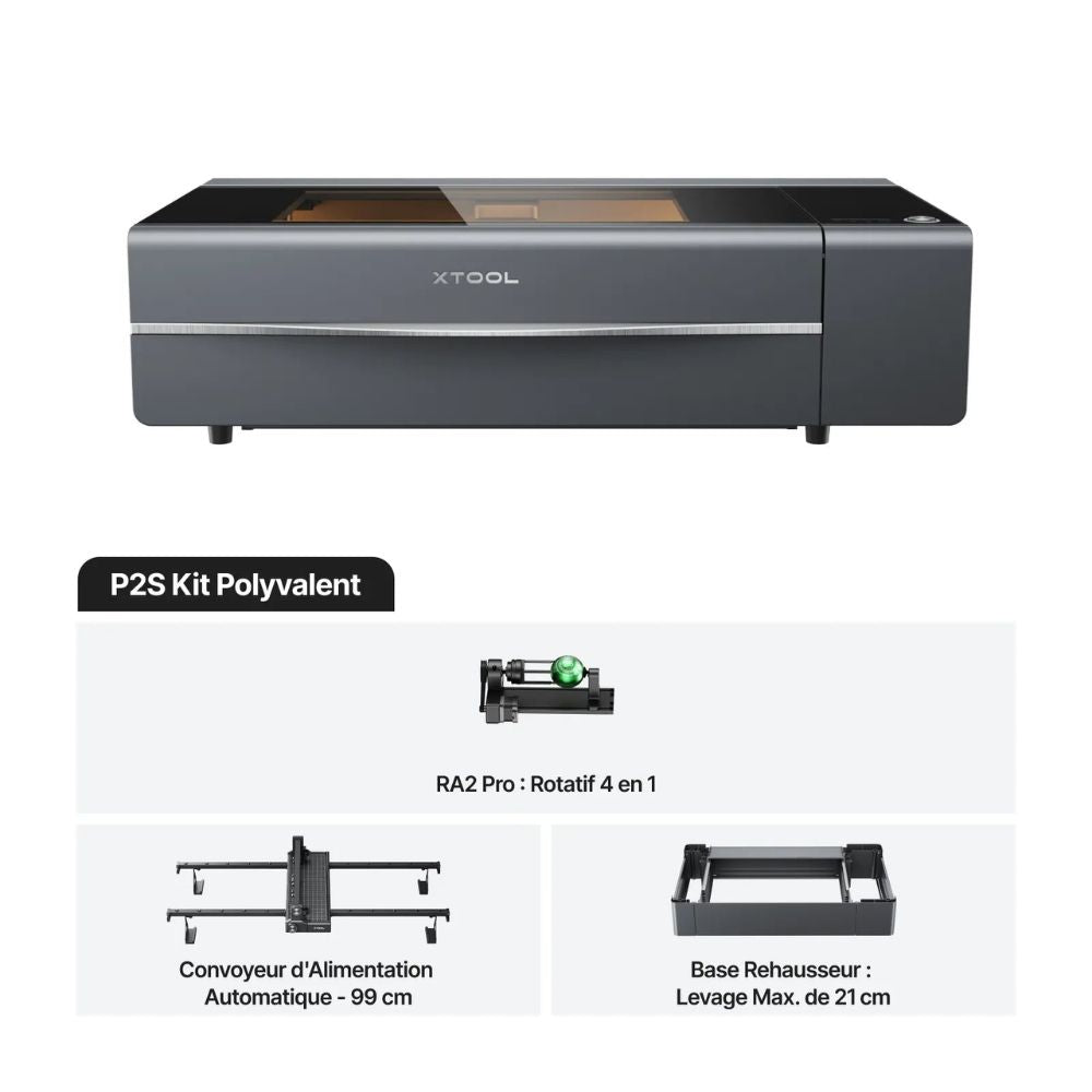 xTool - P2S  55W - Classe IV - Kit Polyvalent