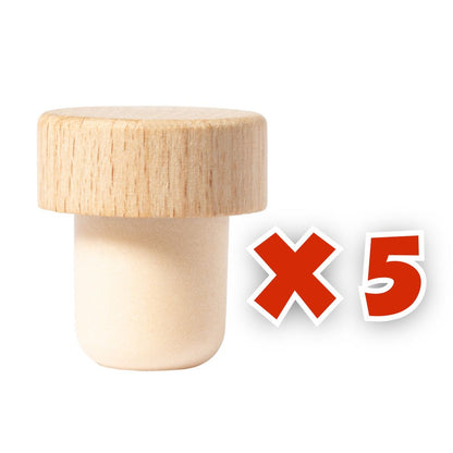 MissKraft - 5 Bouchons en bois à graver Viplo
