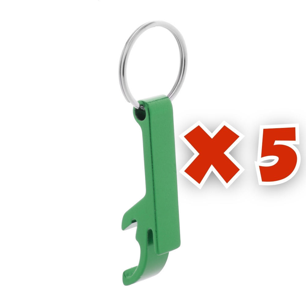 MissKraft - 5 Porte-clés Décapsuleurs en métal à graver Russel - Vert