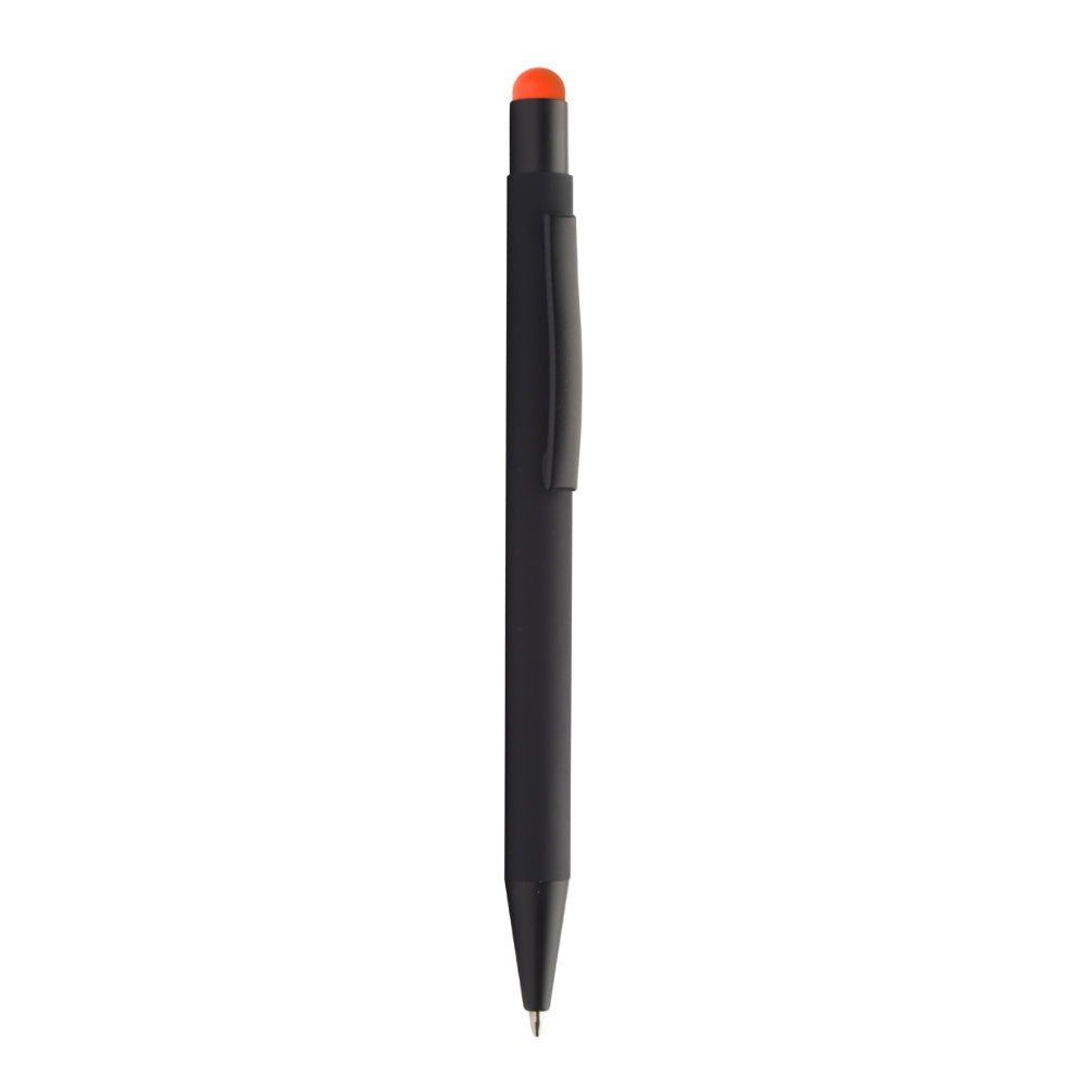 MissKraft -  5 Stylos à bille à graver Pearly Noir embout Orange