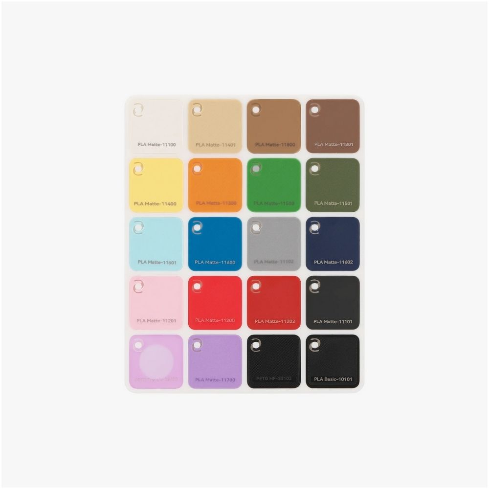 Nuancier de filament Bambu Lab (Bambu Filament Swatches)