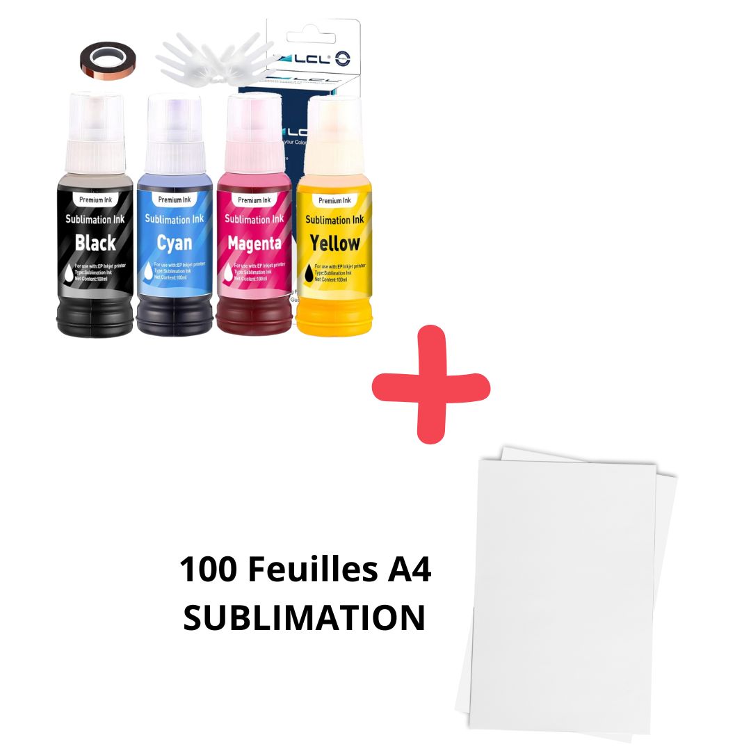 LCL - Pack Recharge 4 Encres + 100 Feuilles