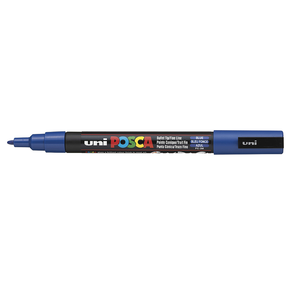 POSCA - Marqueur Pointe Conique Fine - Bleu Foncé