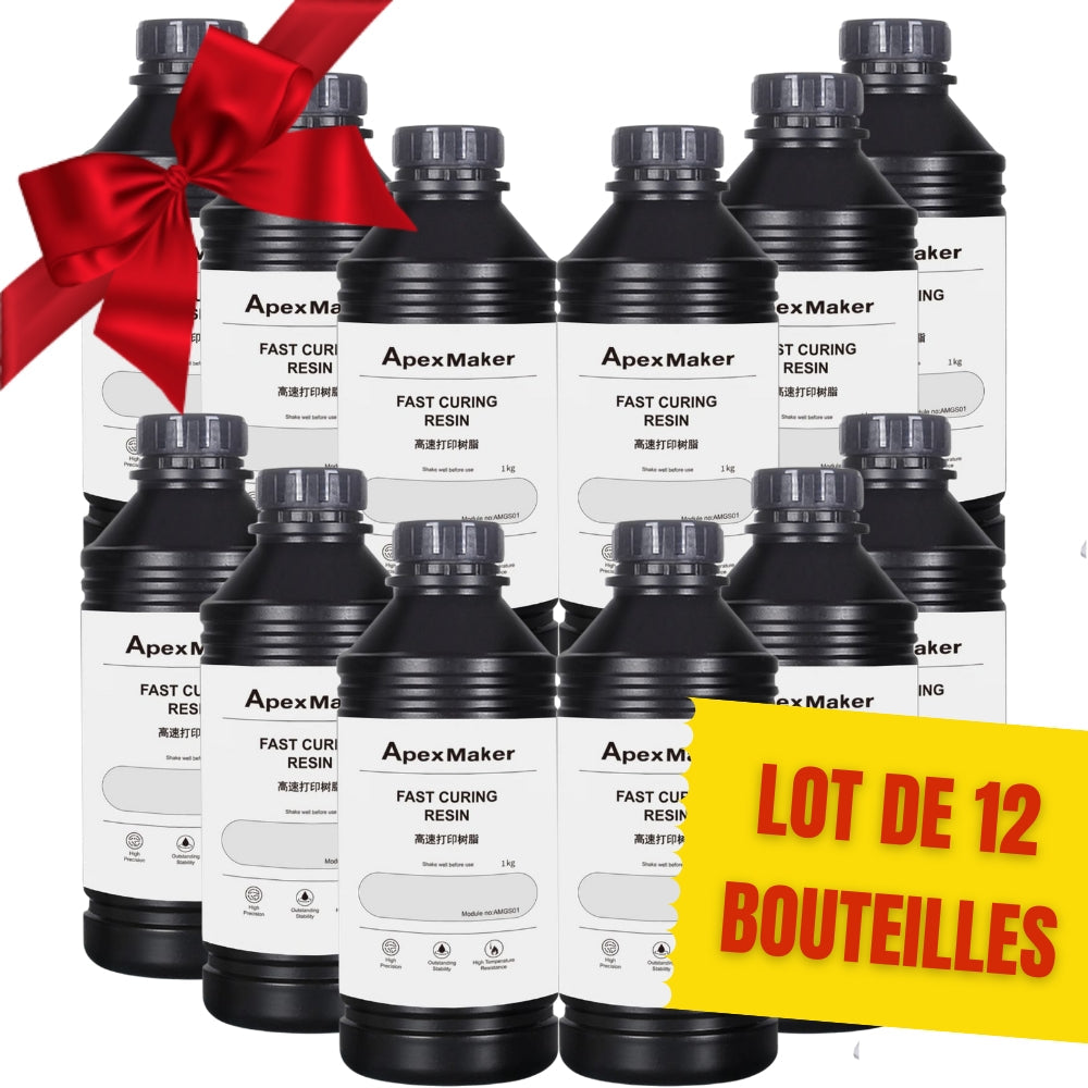 Pack ApexMaker - 12x Résine Fast Curing - Gris (Gray) - 1 kg