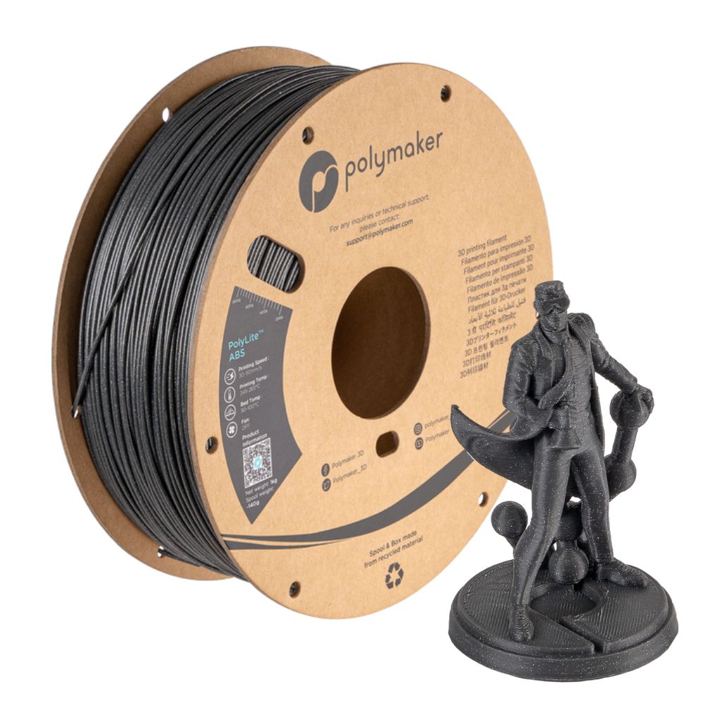 Polymaker - PolyLite Galaxy ABS - Gris Foncé (Dark Grey) - 1,75 mm - 1 kg