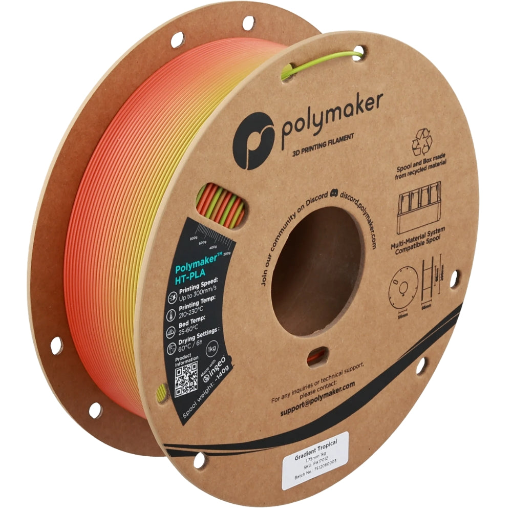 Polymaker - HT-PLA - Dégradé Tropical (Gradient Tropical) - 1,75 mm - 1 kg