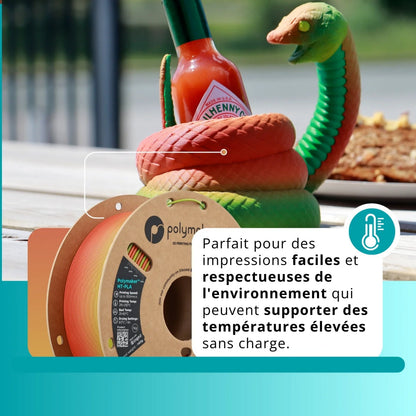Polymaker - HT-PLA - Dégradé Tropical (Gradient Tropical) - 1,75 mm - 1 kg