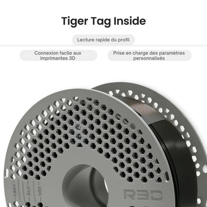 R3D - PLA High-speed - Noir (Black) - 1,75 mm - 1 kg avec RFID TigerTag