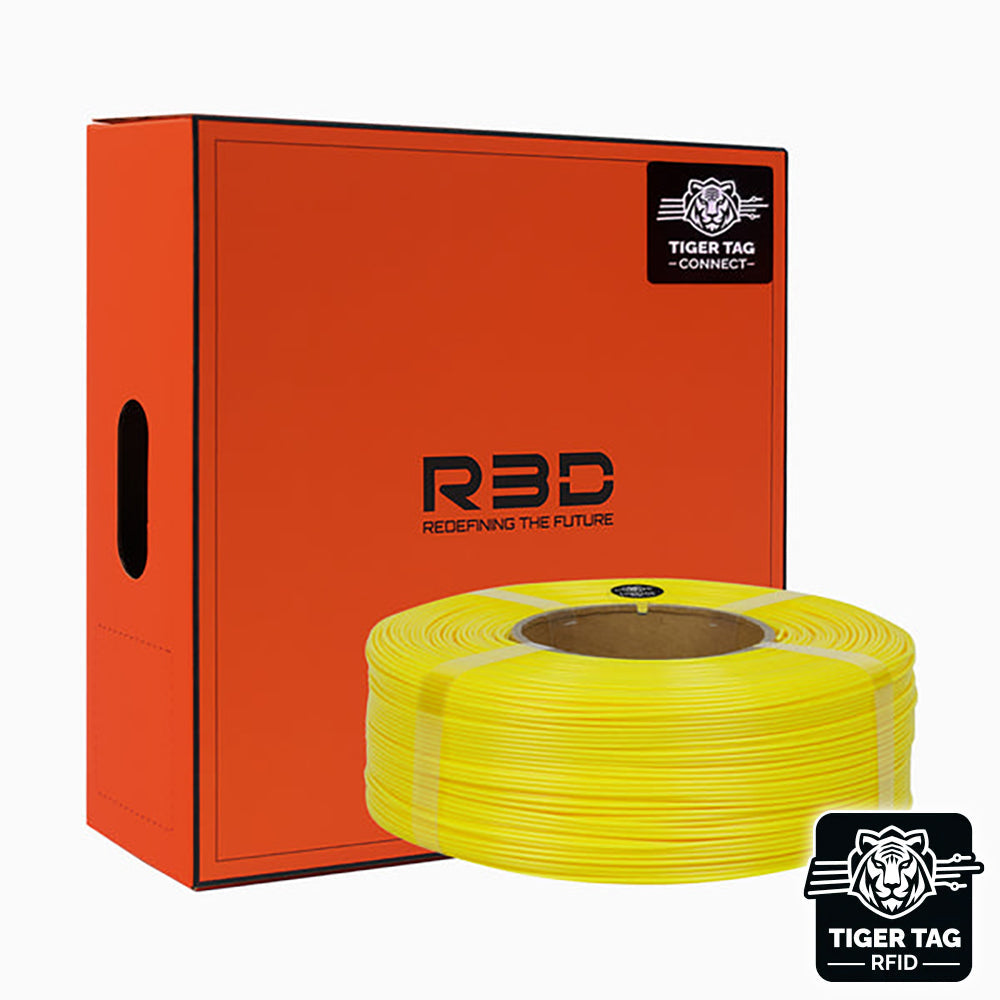 R3D - PLA High-speed - Jaune Mat (Matte Yellow) - 1,75 mm - 1 kg Refill avec RFID TigerTag
