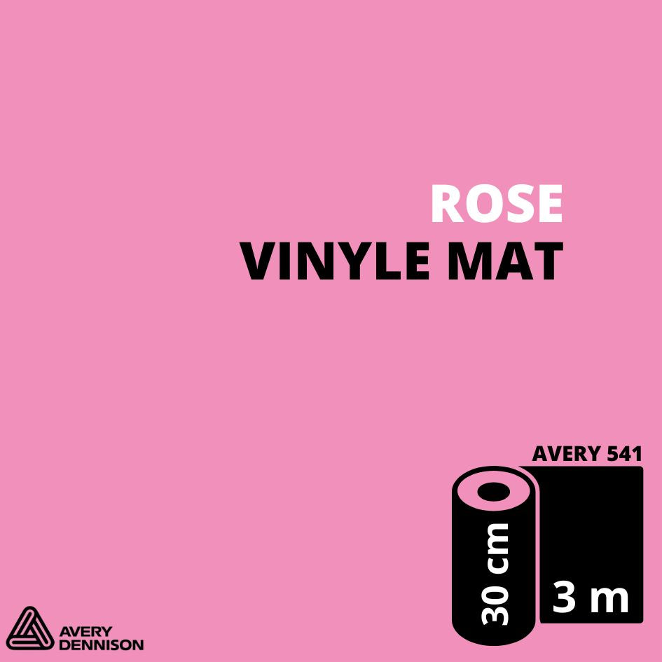 AVERY 500 - rouleau Vinyle Adhésif - Rose Mat - 30 cm x 3 m