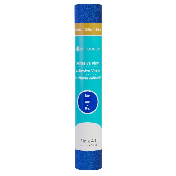 Silhouette - Vinyle Pailleté Bleu (Glitter Blue) - Largeur 30 cm
