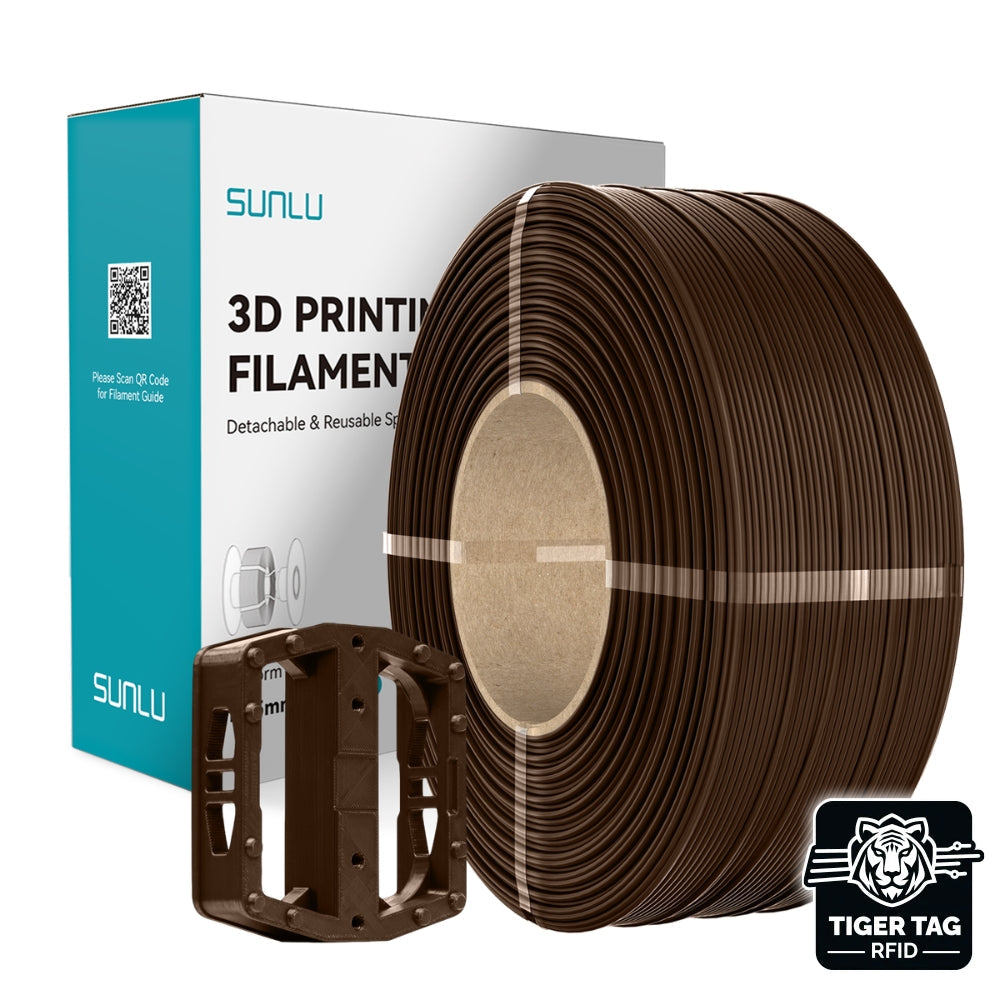 Sunlu - PETG - Brun Café (Coffe Brown) - 1,75 mm - 1 kg - Refill avec RFID TigerTag
