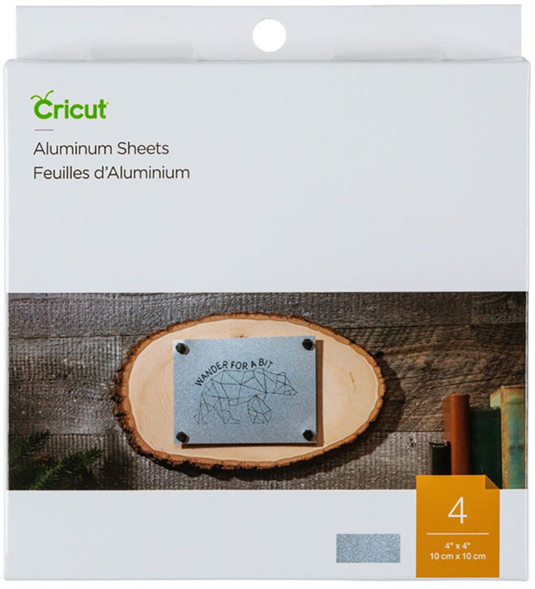 4 feuilles d'aluminium 10x10 de chez Cricut