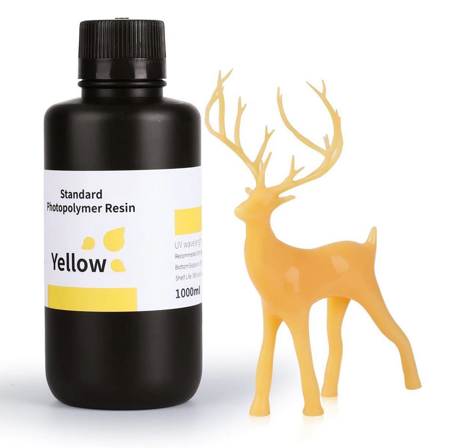 ELEGOO - Résine UV Standard - Jaune (Yellow) - 1 kg