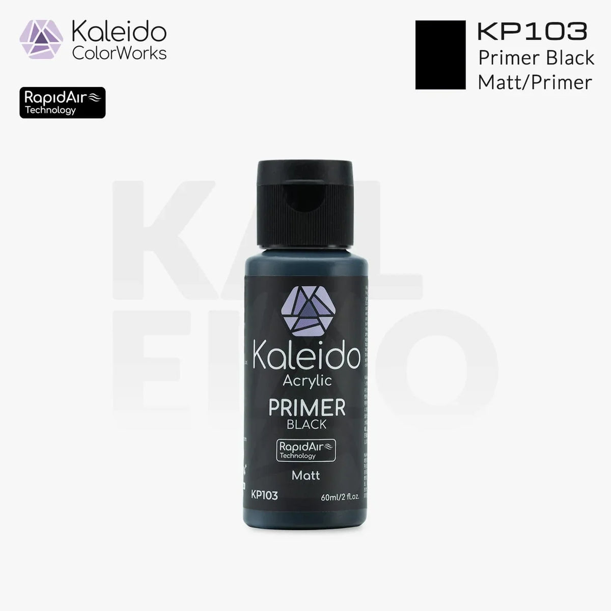 Kaleido ColorWorks - Matt/Primer - Noir Mat (KP103 Primer Black) - 60ml