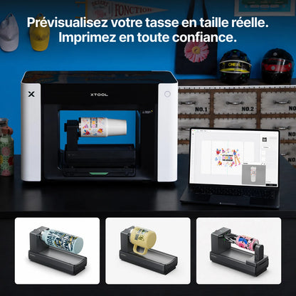 xTool - O1 Omni Printer - Pack Rotatif DT + UV (UV&DTG Rotary Bundle)