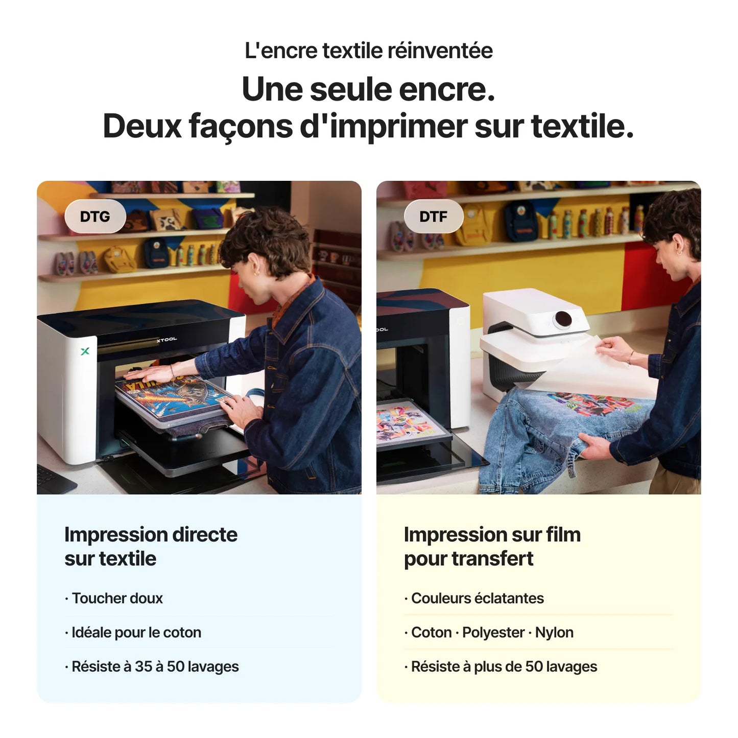 xTool - O1 Omni Printer Standard - Double Tête DT + UV (UV&DTG Printer) - Imprimante UV 4-en-1