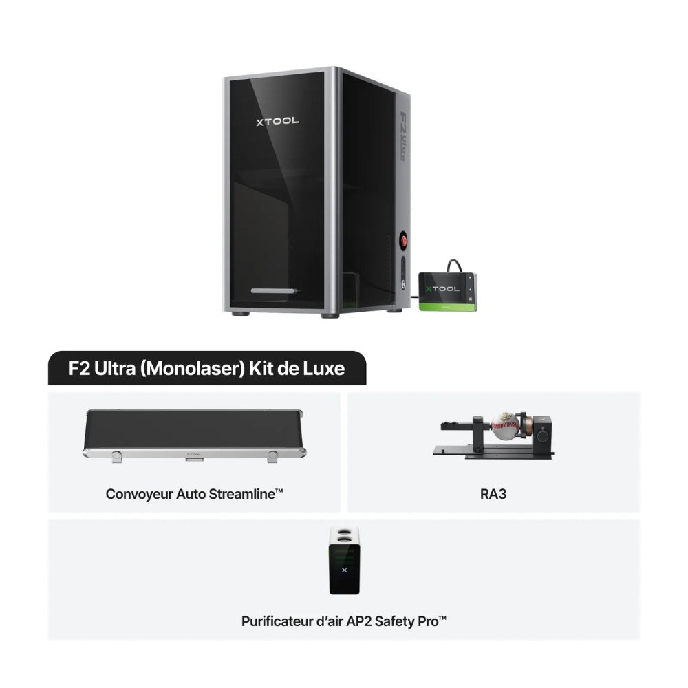 xTool - F2 Ultra - Laser MOPA 60W - Autonome - Kit de Luxe